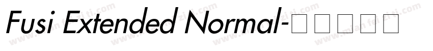 Fusi Extended Normal字体转换